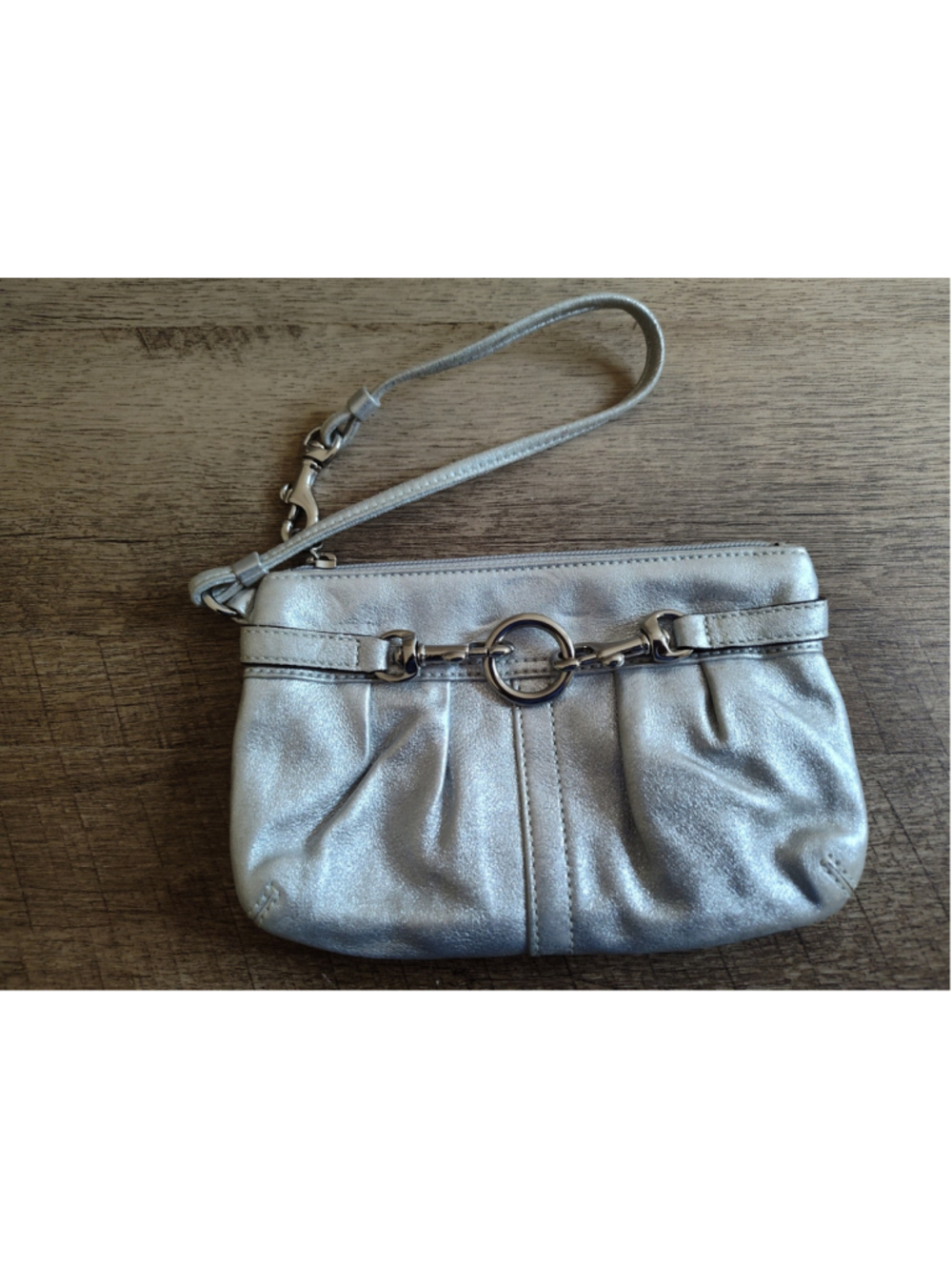 Women's Unbranded Silver Wristlet Clutch, One Size
